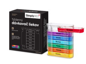 SimplyMED Týždenný dávkovač liekov (vysúvací, model 28003, 1x1 ks)