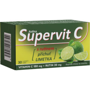 Astina Supervit C s rutínom (cmúľacie tablety príchuť limetka 1x30 ks)